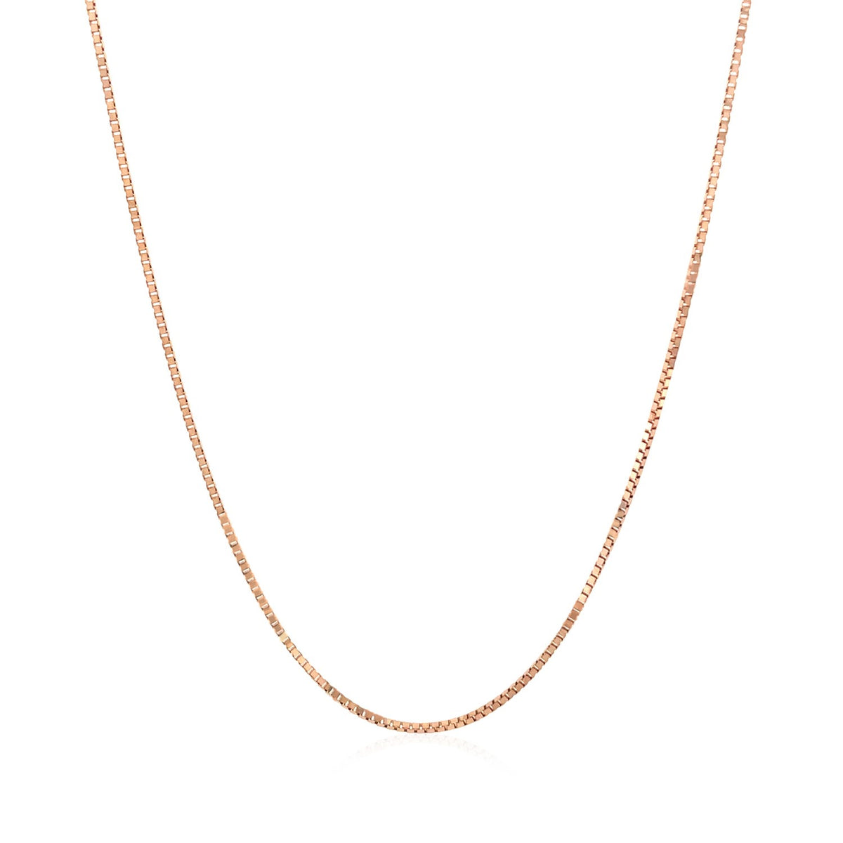 14k Rose Gold Classic Box Chain 0.8mm