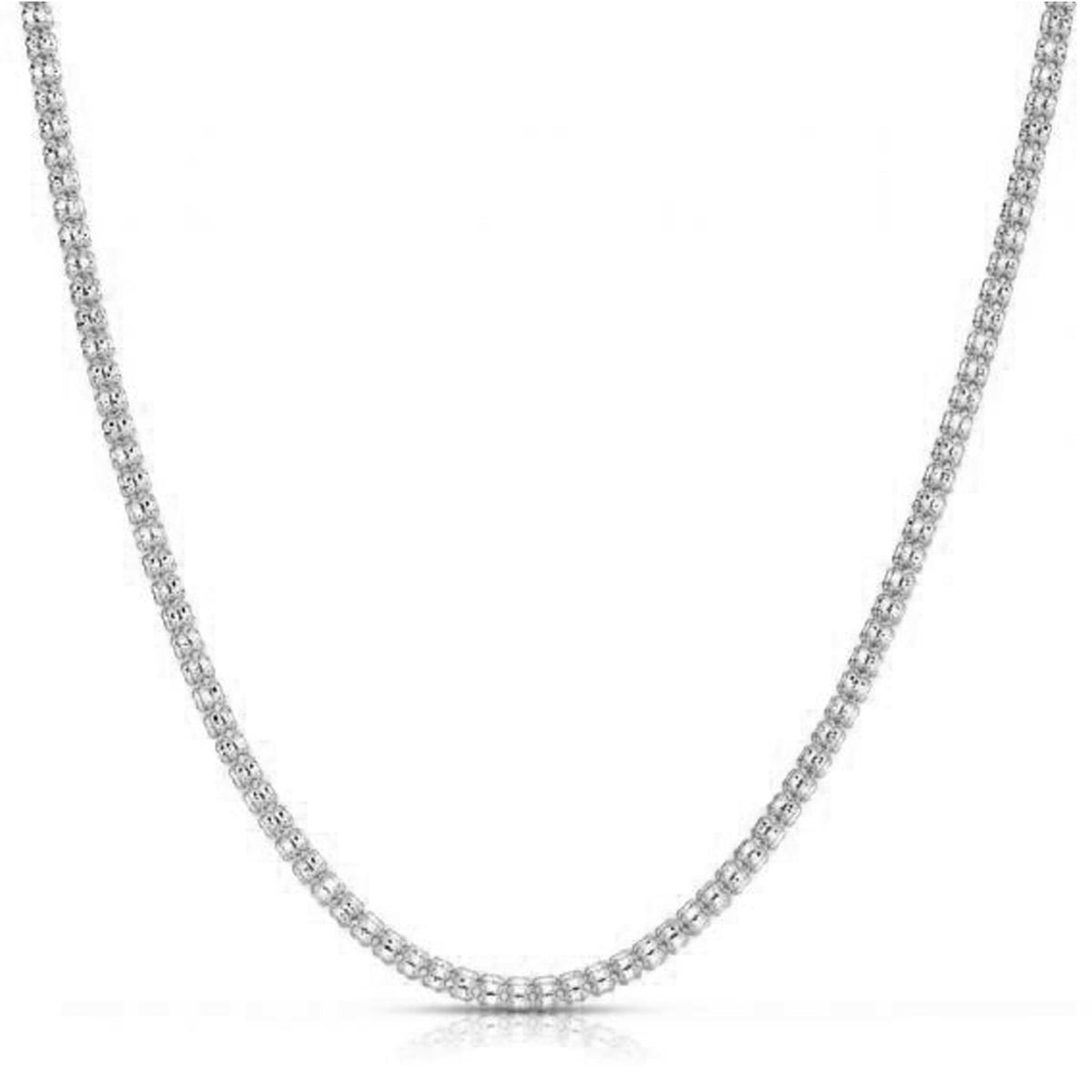 Ice Barrel Chain in 14k White Gold (3.1 mm)