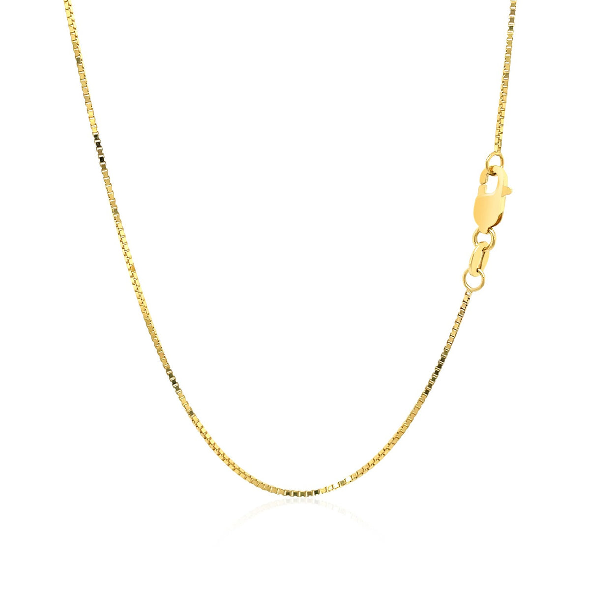 18k Yellow Gold Box Chain 0.8mm