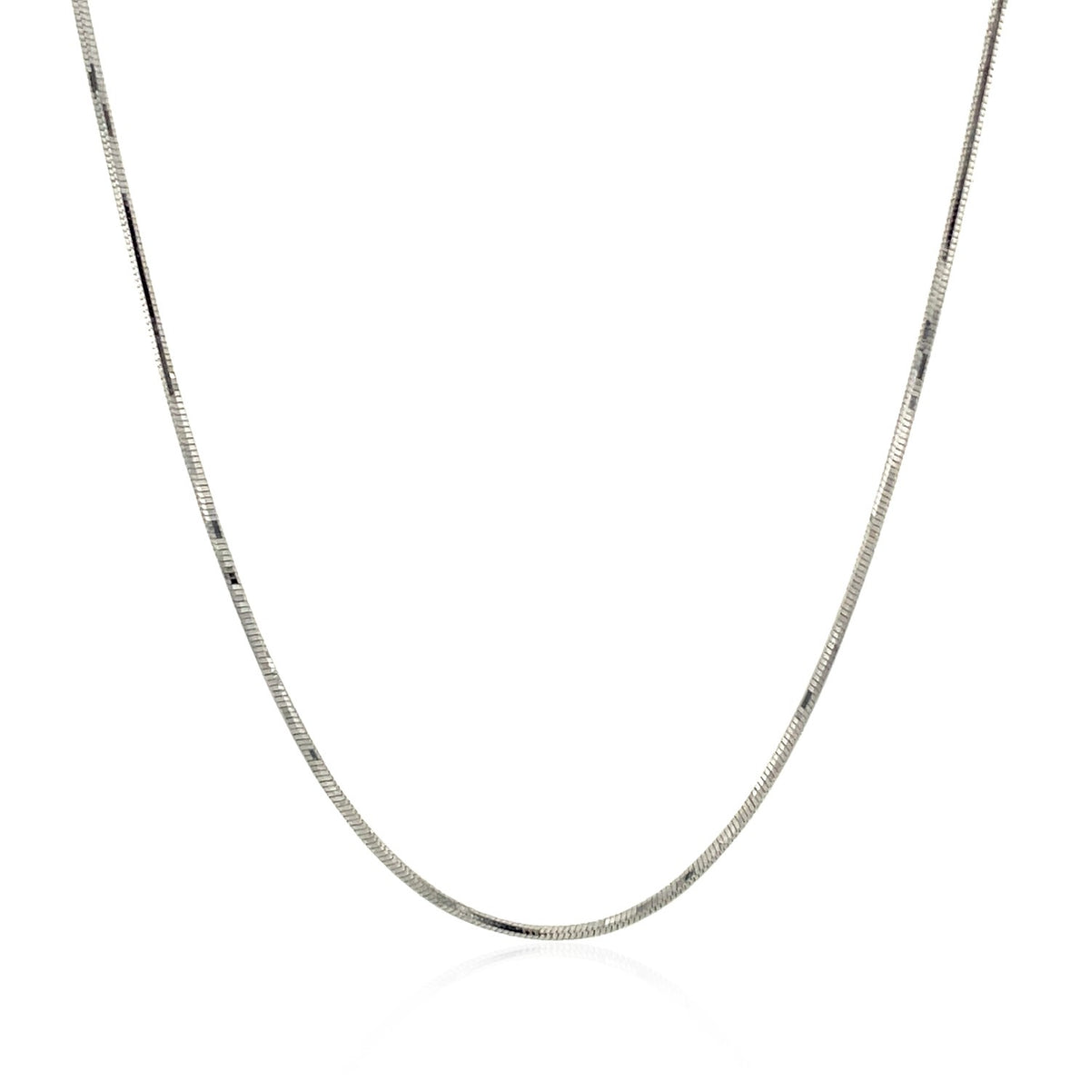 14k White Gold Adjustable Snake Chain 0.85mm