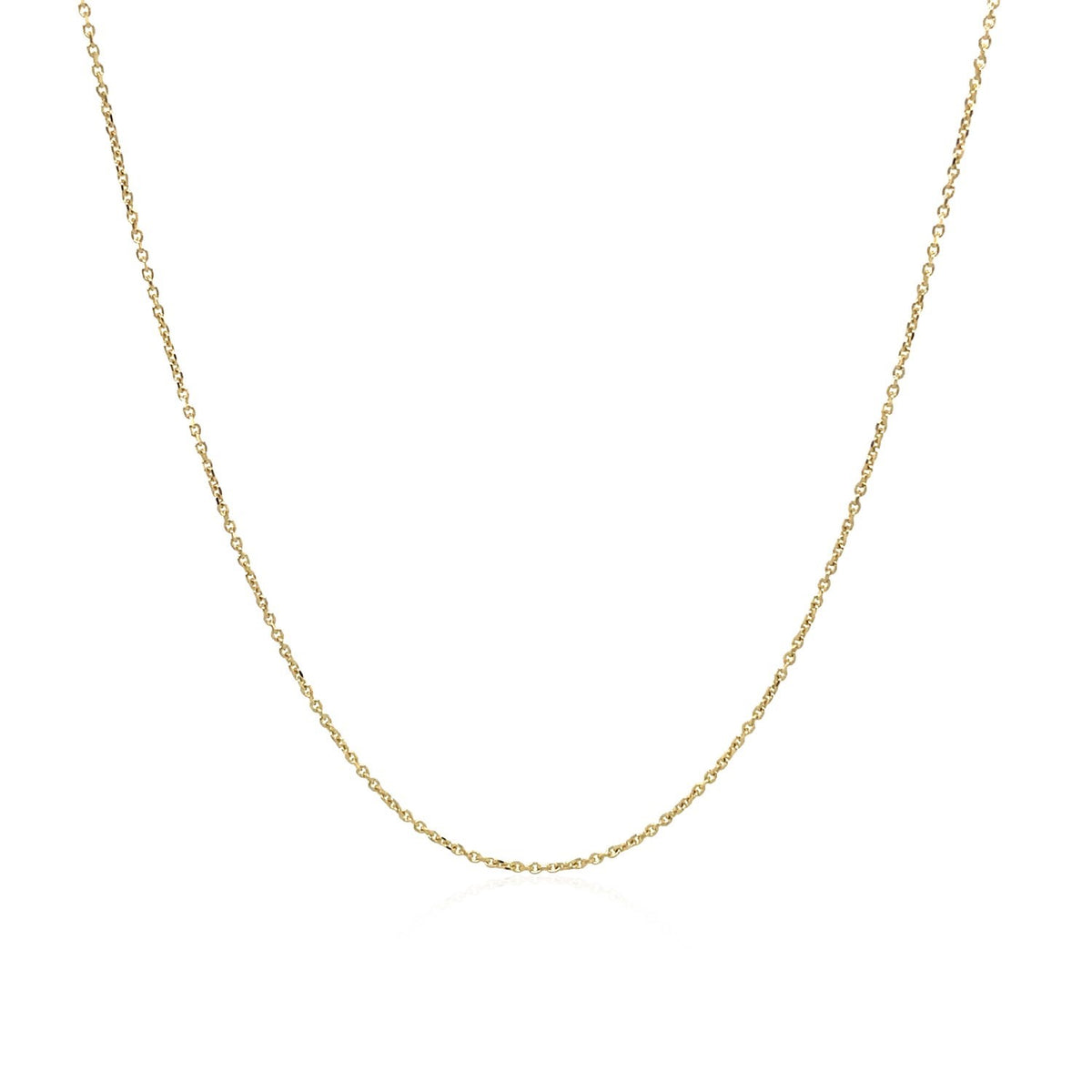 10k Yellow Gold Cable Link Chain 0.5mm