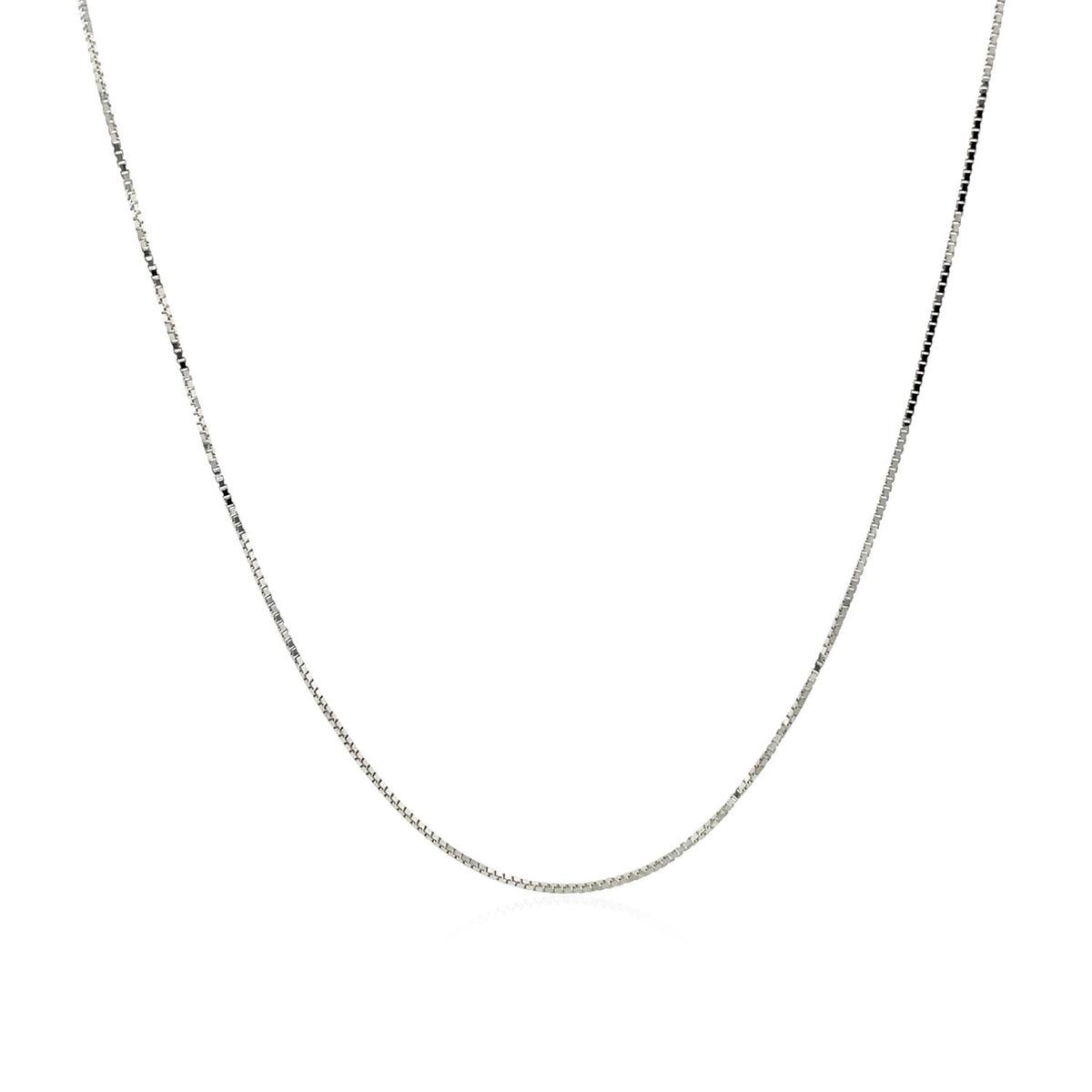 14k White Gold Adjustable Box Chain 0.6mm