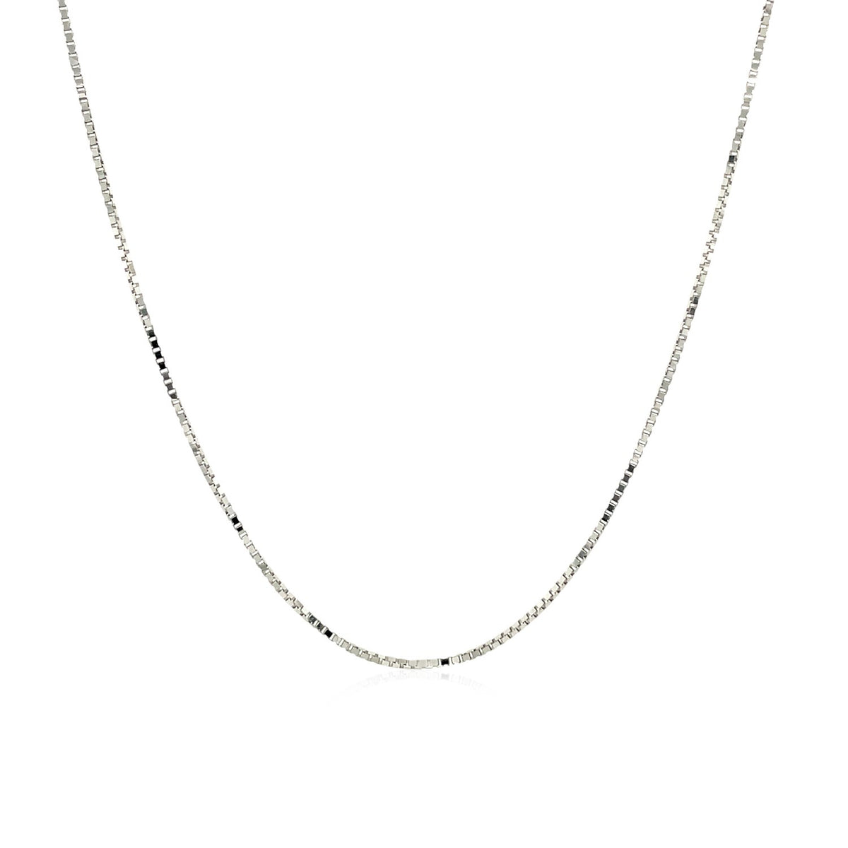 14k White Gold Adjustable Box Chain 0.7mm