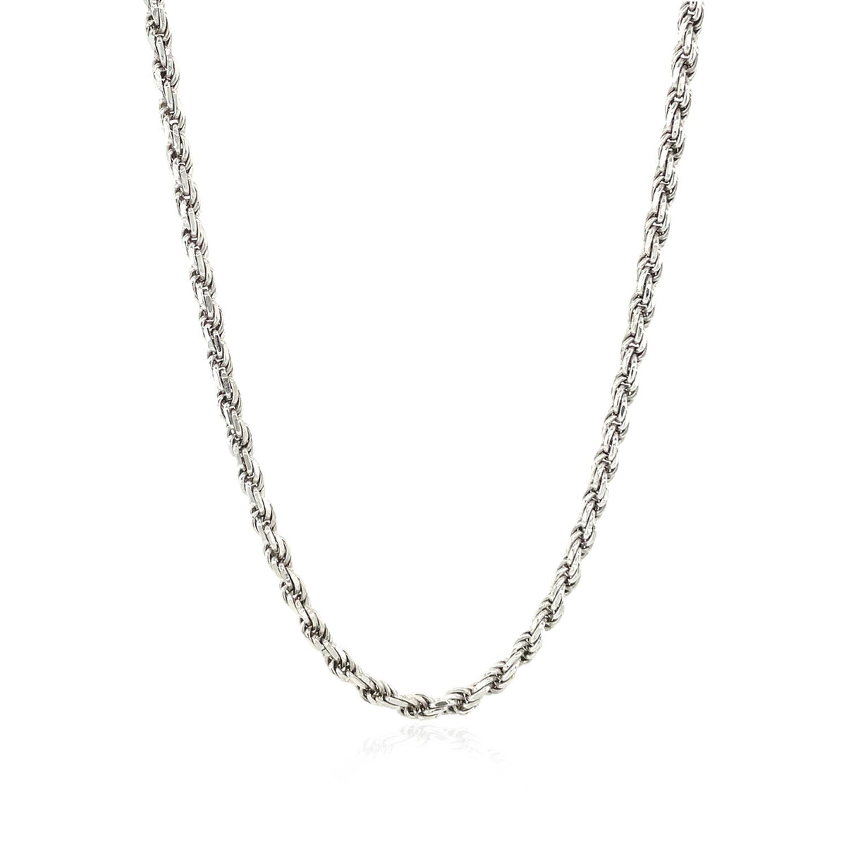 Sterling Silver 2.9mm Diamond Cut Rope Style Chain