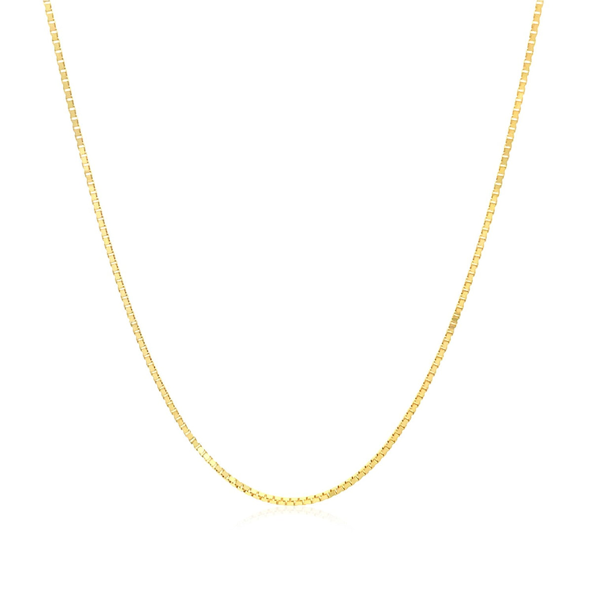 10k Yellow Gold Classic Box Chain 0.8mm