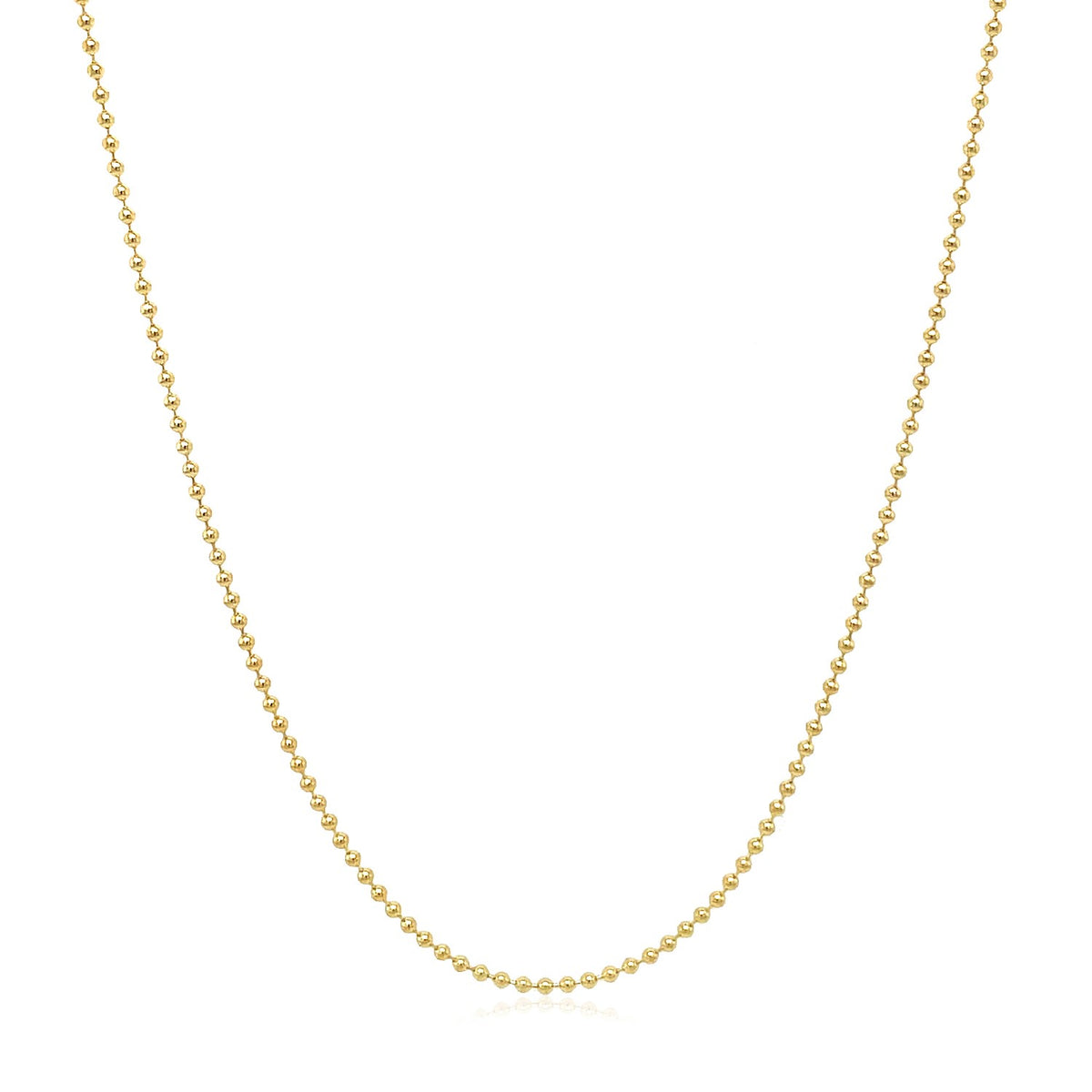 14k Yellow Gold Bead Chain 1.0mm