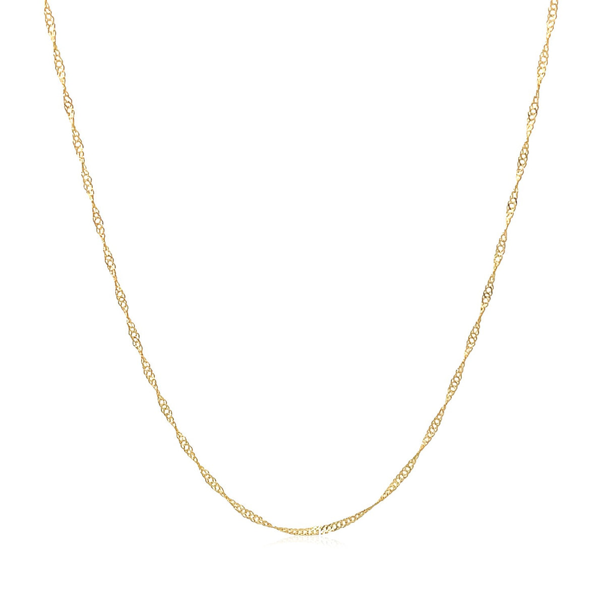 14k Yellow Gold Singapore Chain 0.6mm