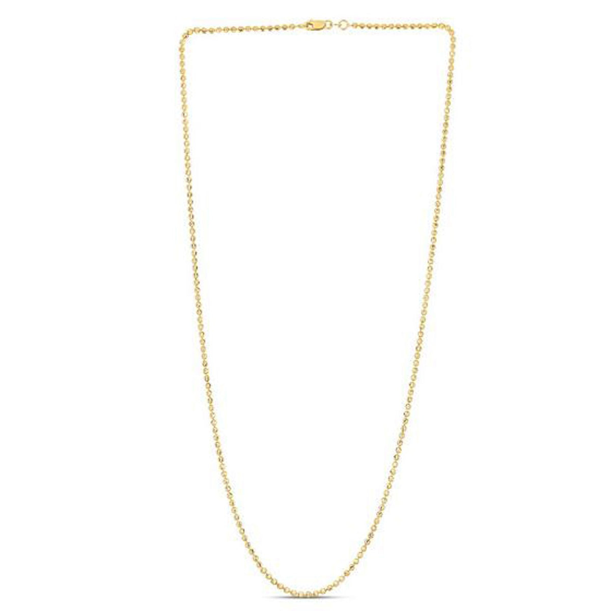 Moon Cut Bead Chain in 14k Yellow Gold (2.0 mm)