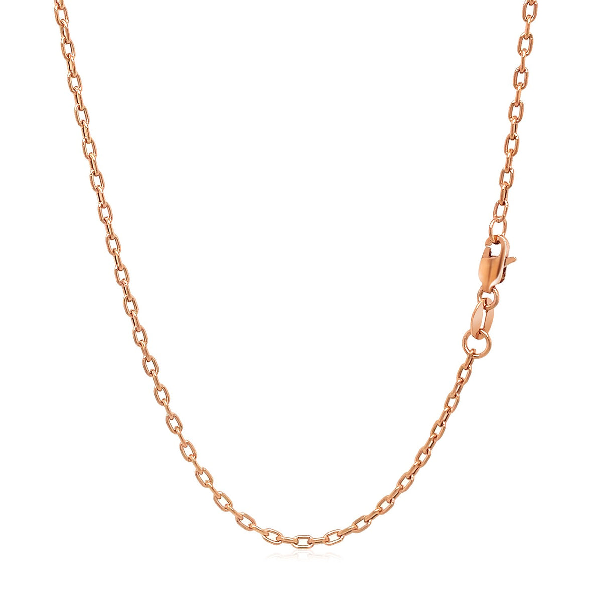 Double Extendable Cable Chain in 14k Rose Gold (1.9mm)