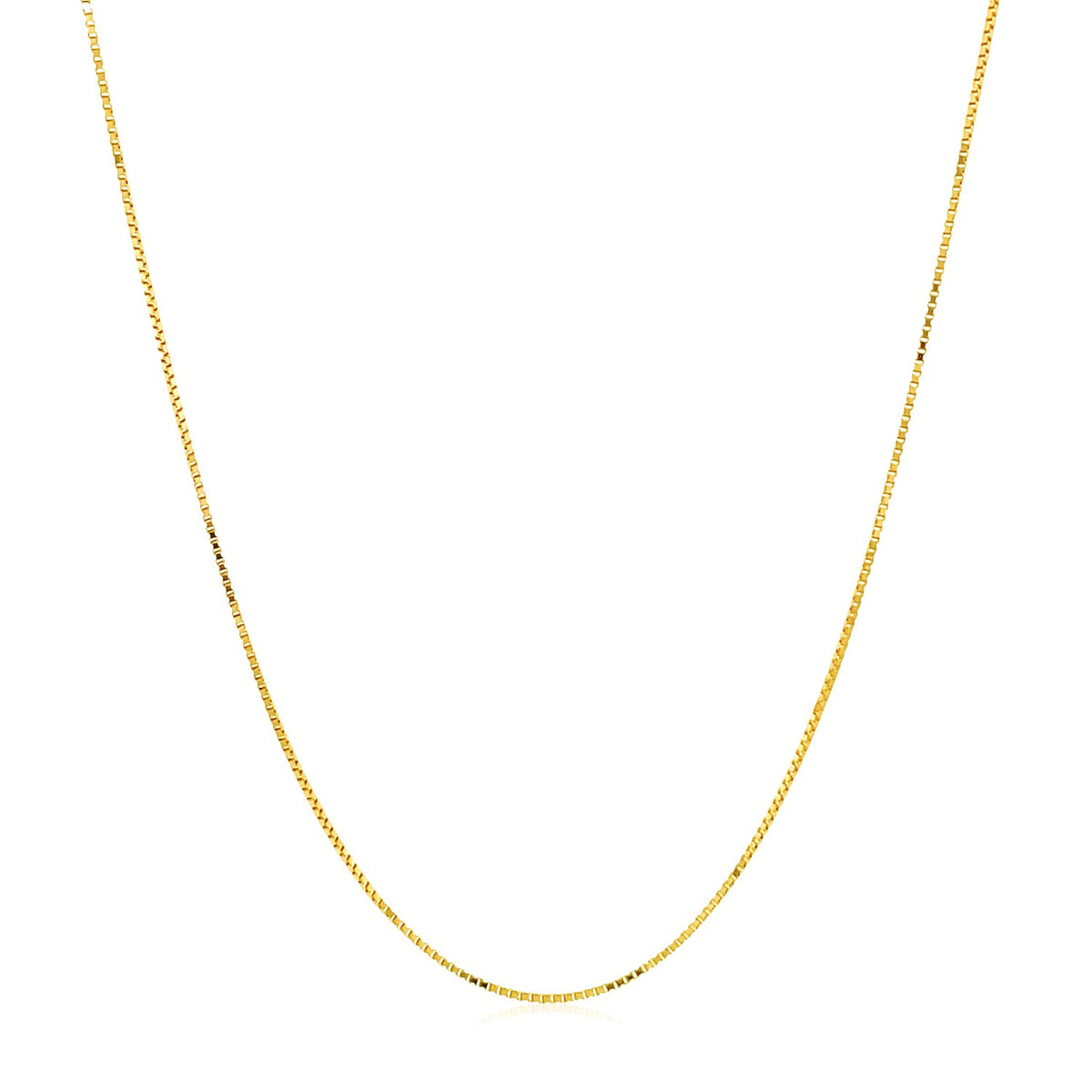 Double Extendable Box Chain in 14k Yellow Gold (0.6mm)