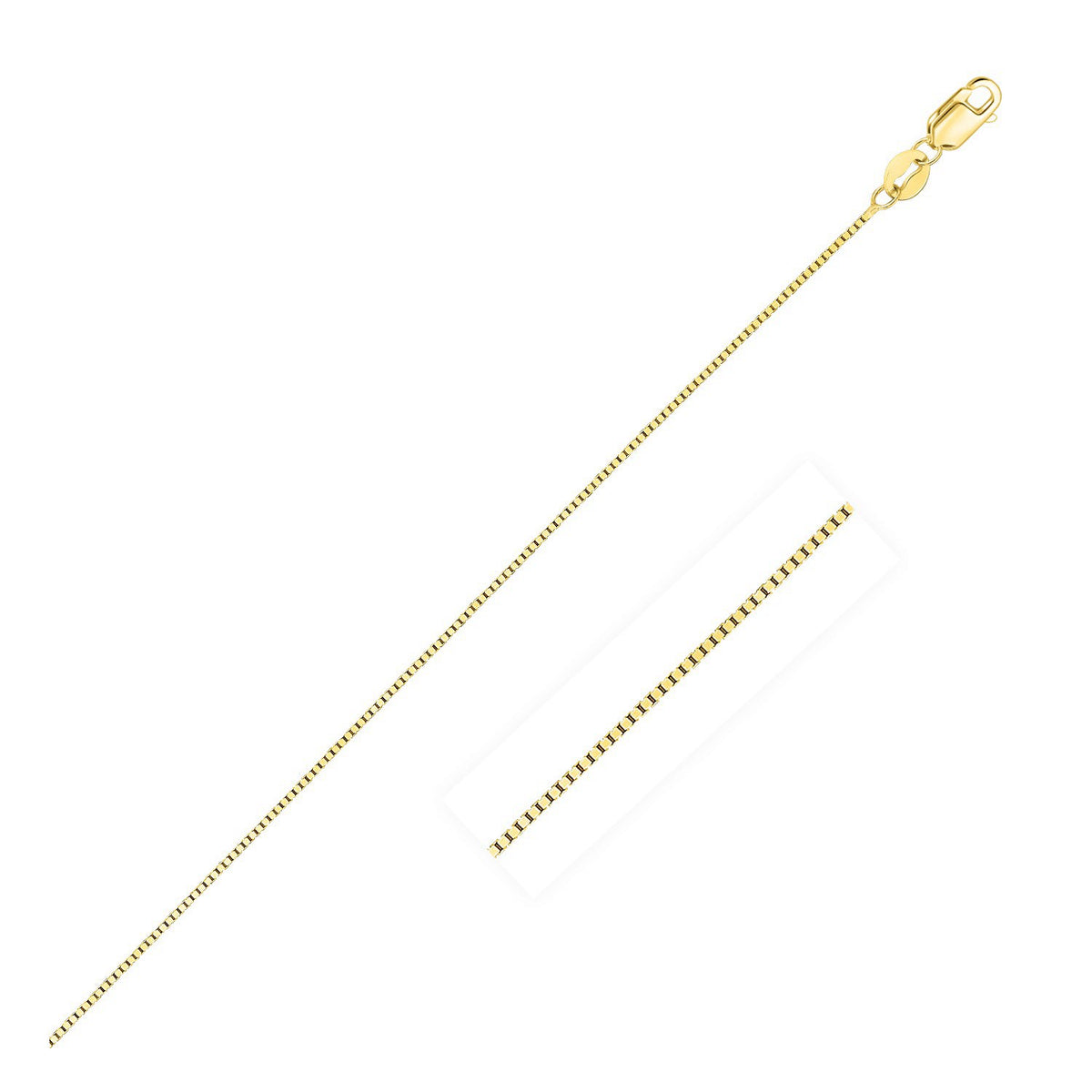 14k Yellow Gold Classic Box Chain 0.45mm