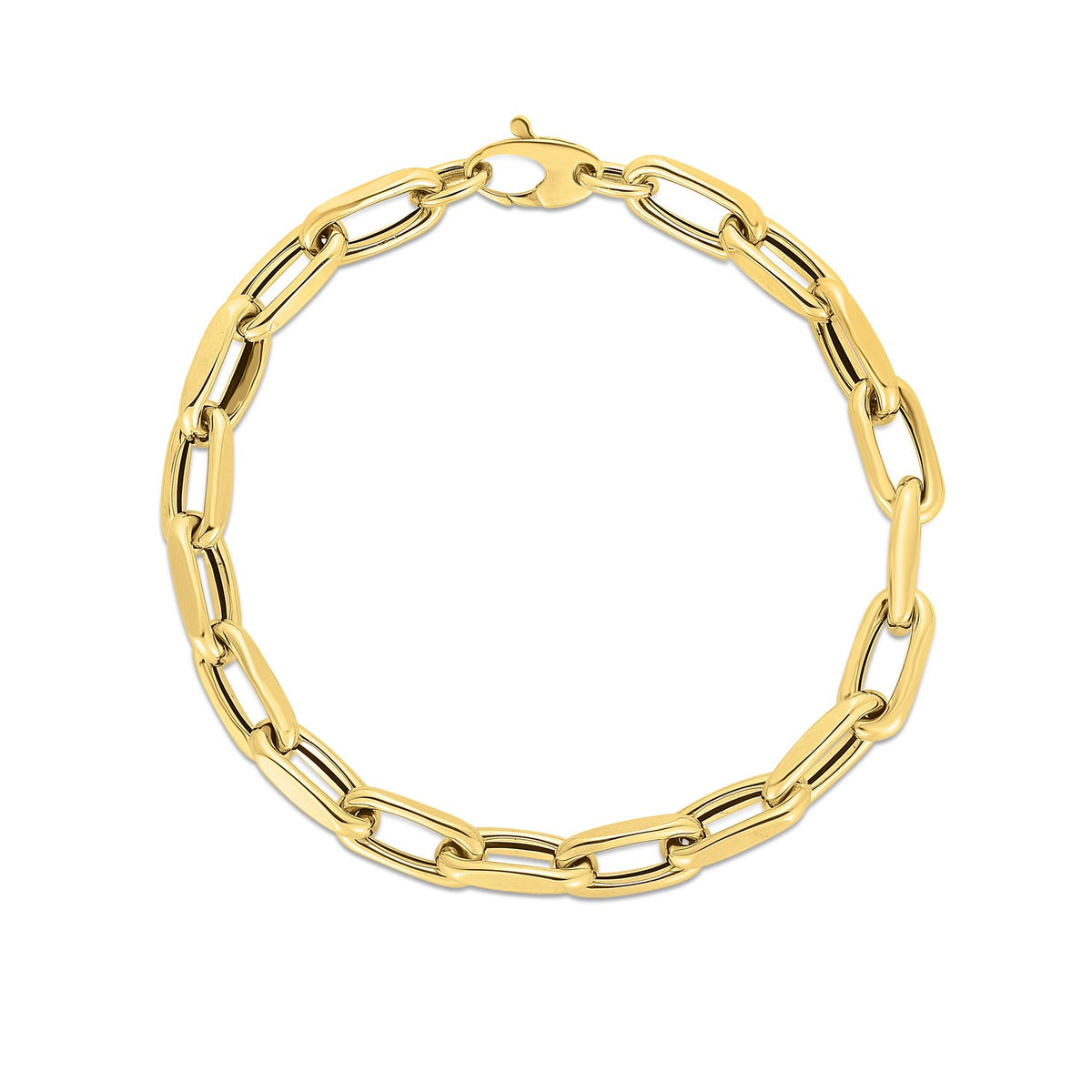 14k Yellow Gold French Cable Link Bracelet (6mm)