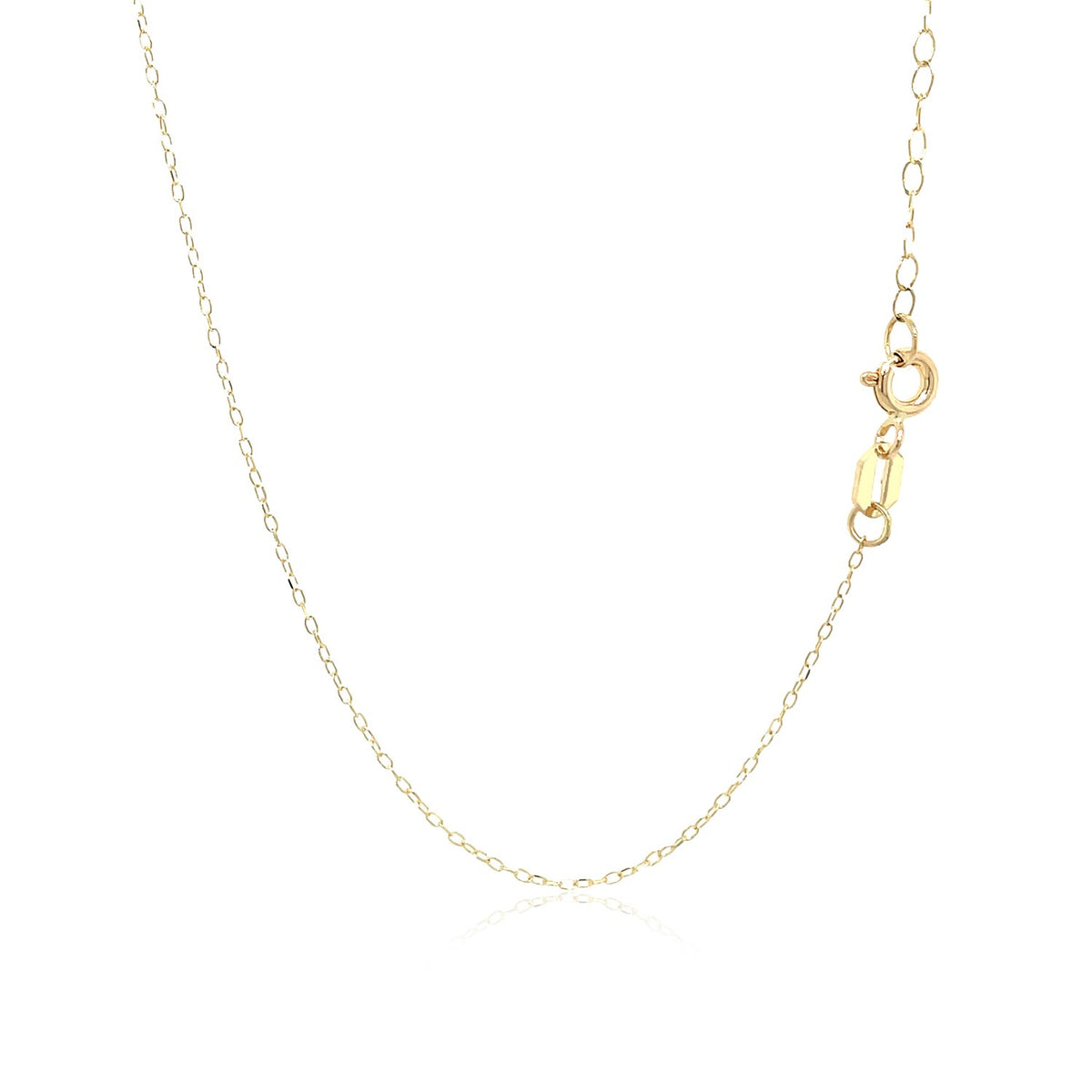 14k Yellow Gold Necklace with Dog Paw Print Symbol in Mother of Pearl