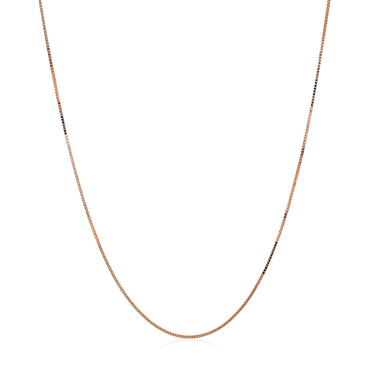 10k Rose Gold Classic Box Chain 0.45mm