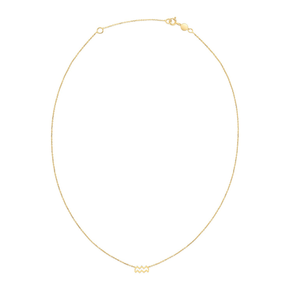 14K Yellow Gold Aquarius Necklace