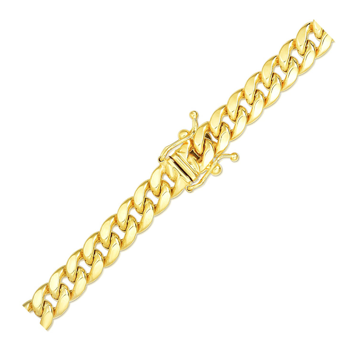 6.1mm 14k Yellow Gold Semi Solid Miami Cuban Chain