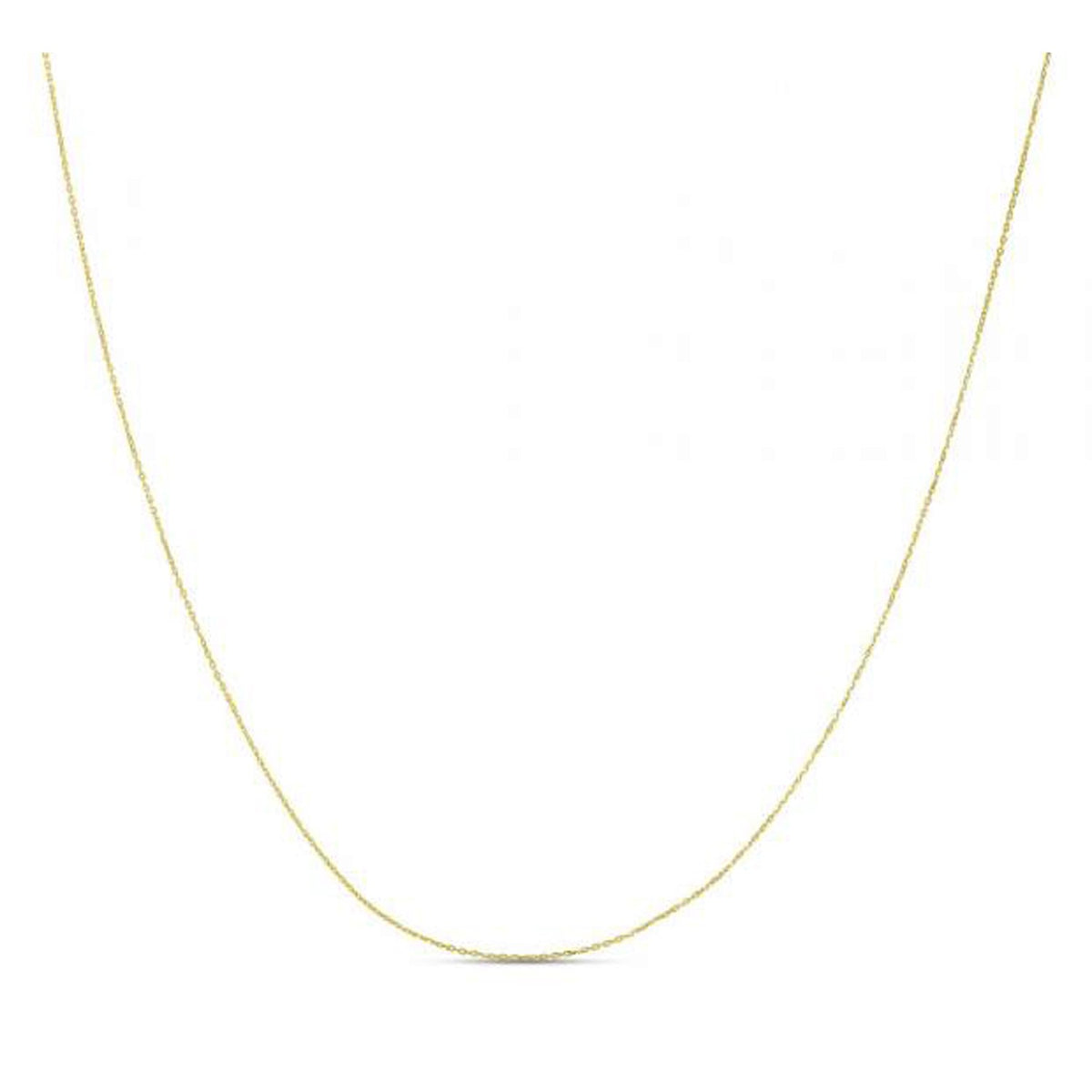 Double Extendable Diamond Cut Cable Chain in 14k Yellow Gold (0.80mm)