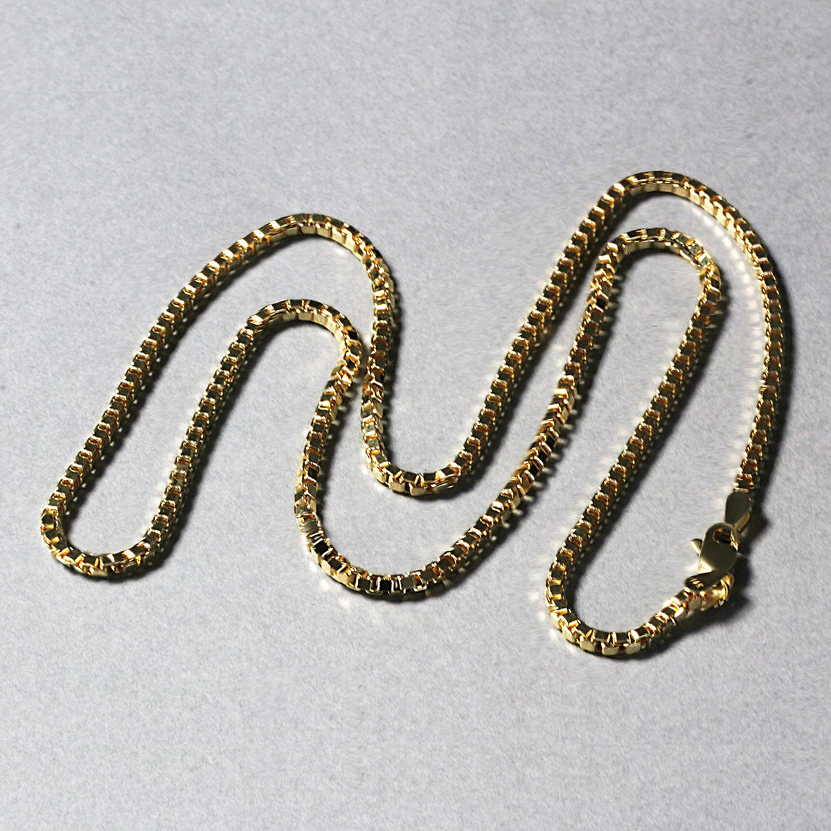 2.0mm 14k Yellow Gold Semi Solid Box Chain