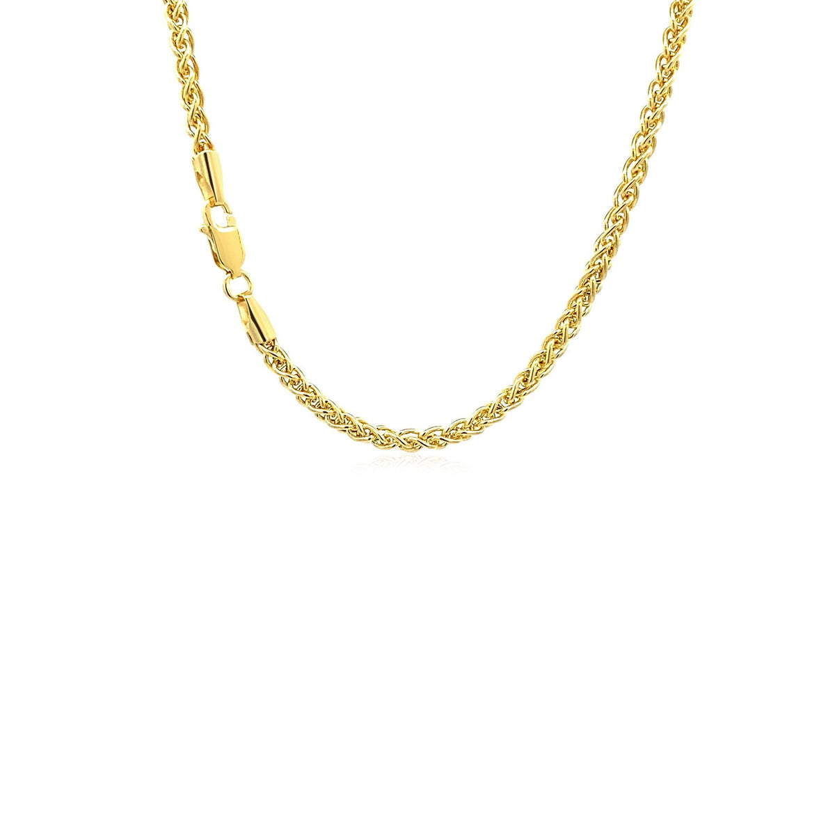 14k Yellow Gold 2.8mm Light Weight Wheat Chain