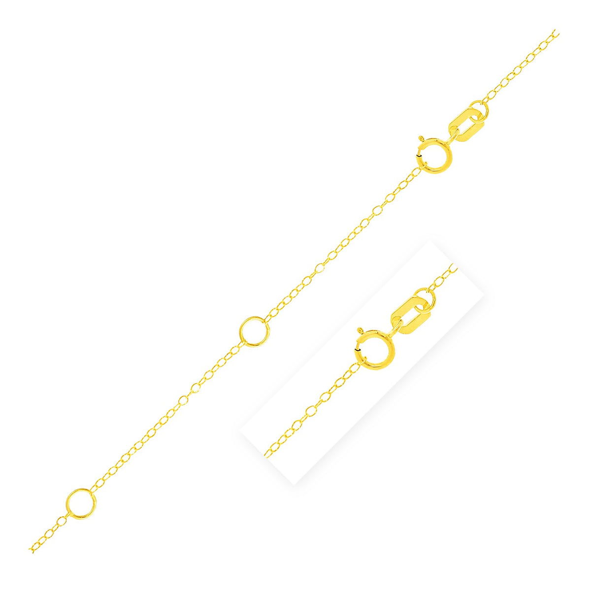 Double Extendable Piatto Chain in 14k Yellow Gold (1.2mm)