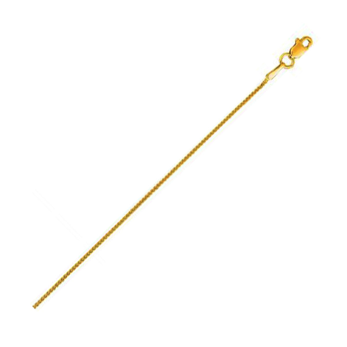 14k Yellow Gold Round Wheat Chain 0.80mm