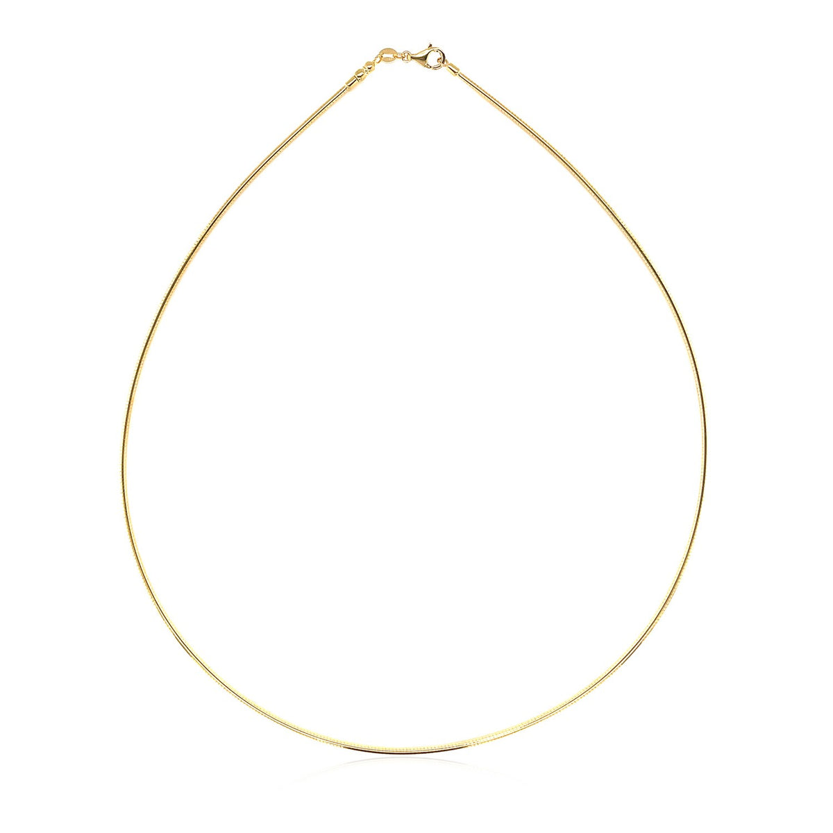 14k Yellow Gold Necklace in a Round Omega Chain Style