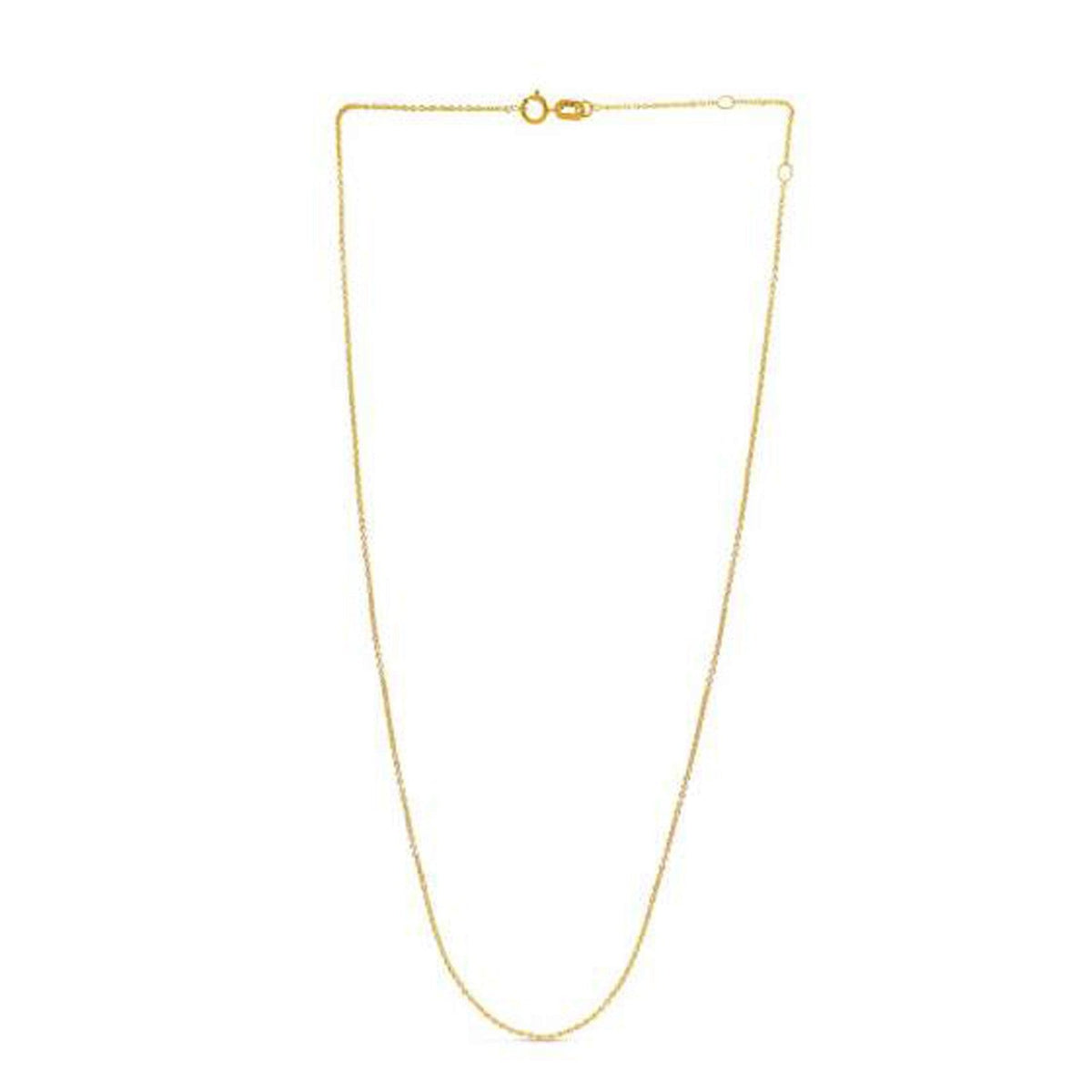 Adjustable Cable Chain in 14k Yellow Gold (1.0mm) - LinkagejewelrydesignLinkagejewelrydesign