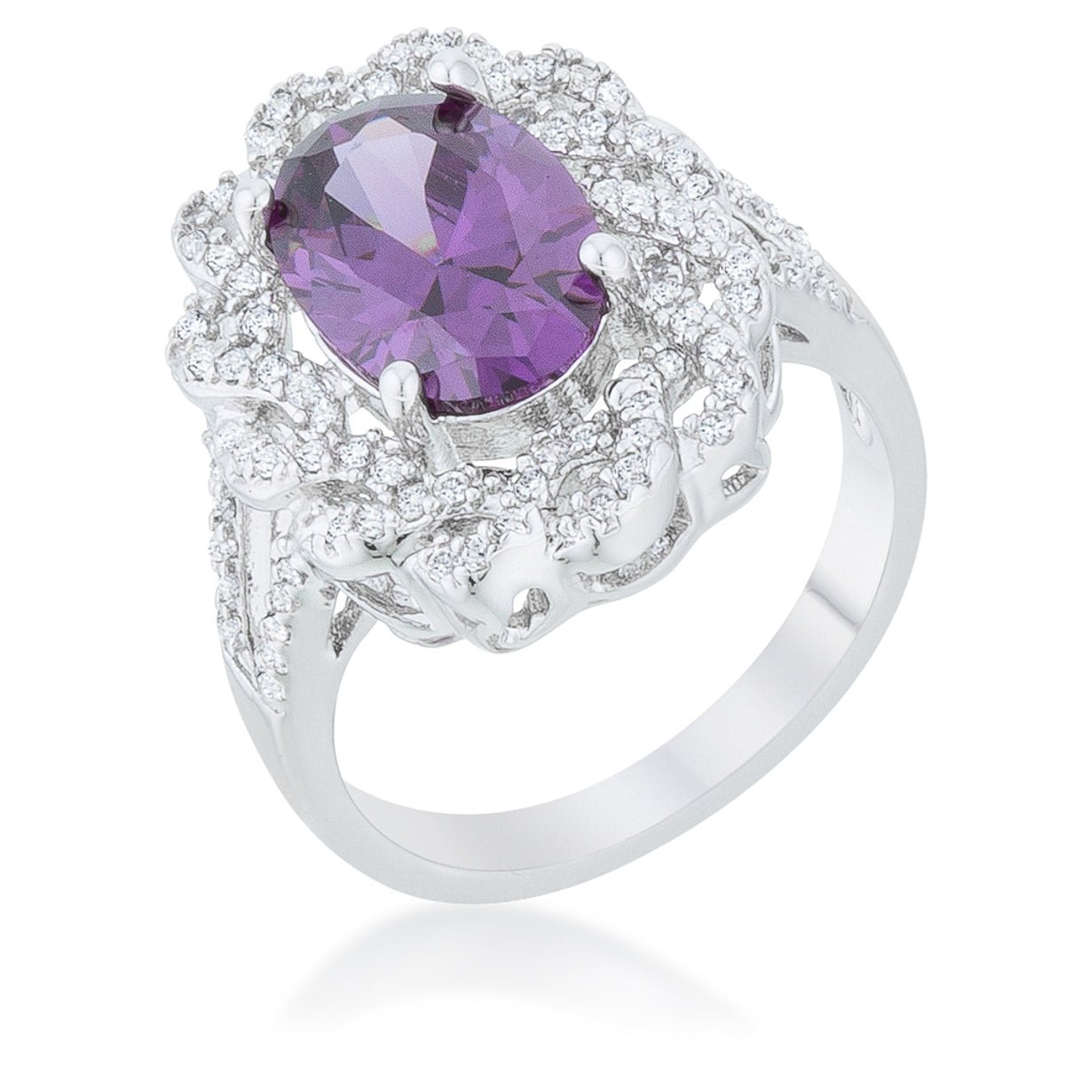 Amethyst Oval Classic Ring - LinkagejewelrydesignLinkagejewelrydesign