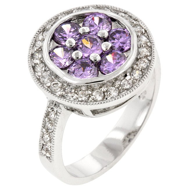 Amethyst Purple Lily Ring - LinkagejewelrydesignLinkagejewelrydesign