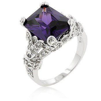 Amethyst Purple Princess Ring - LinkagejewelrydesignLinkagejewelrydesign