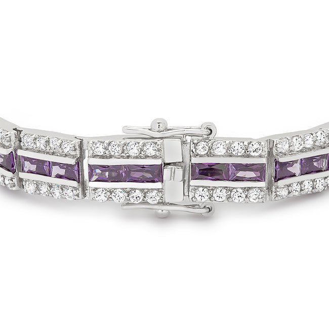 Balboa Purple Cubic Zirconia Bracelet - LinkagejewelrydesignLinkagejewelrydesign