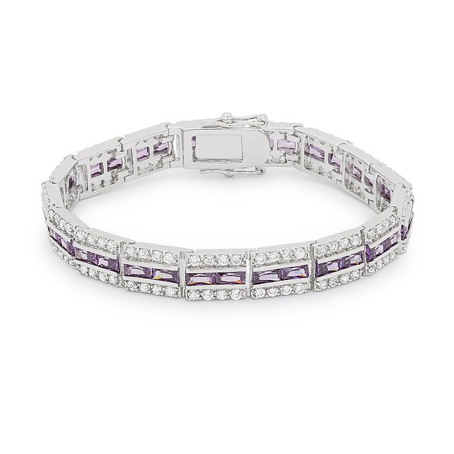 Balboa Purple Cubic Zirconia Bracelet - LinkagejewelrydesignLinkagejewelrydesign