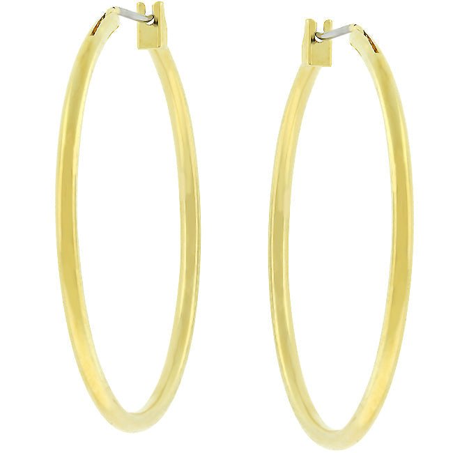 Basic Golden Hoop Earrings - LinkagejewelrydesignLinkagejewelrydesign