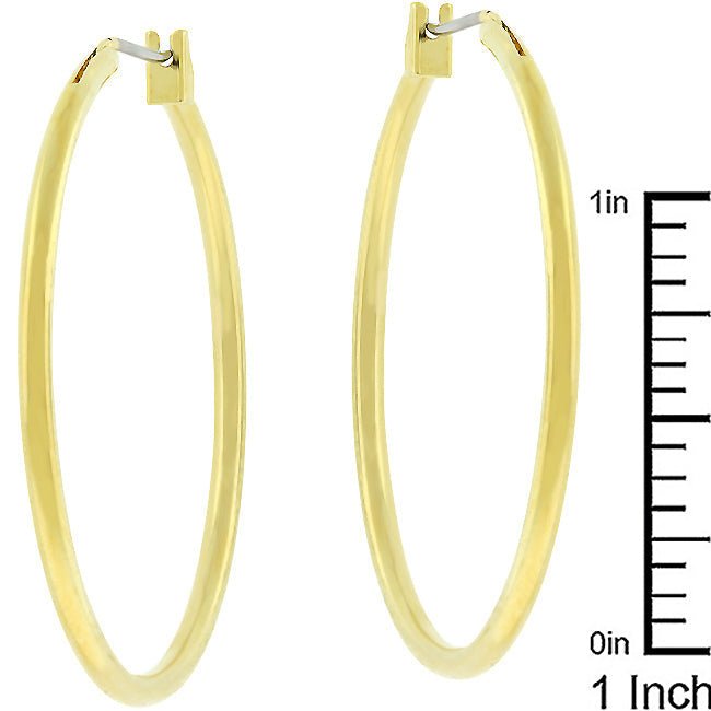 Basic Golden Hoop Earrings - LinkagejewelrydesignLinkagejewelrydesign