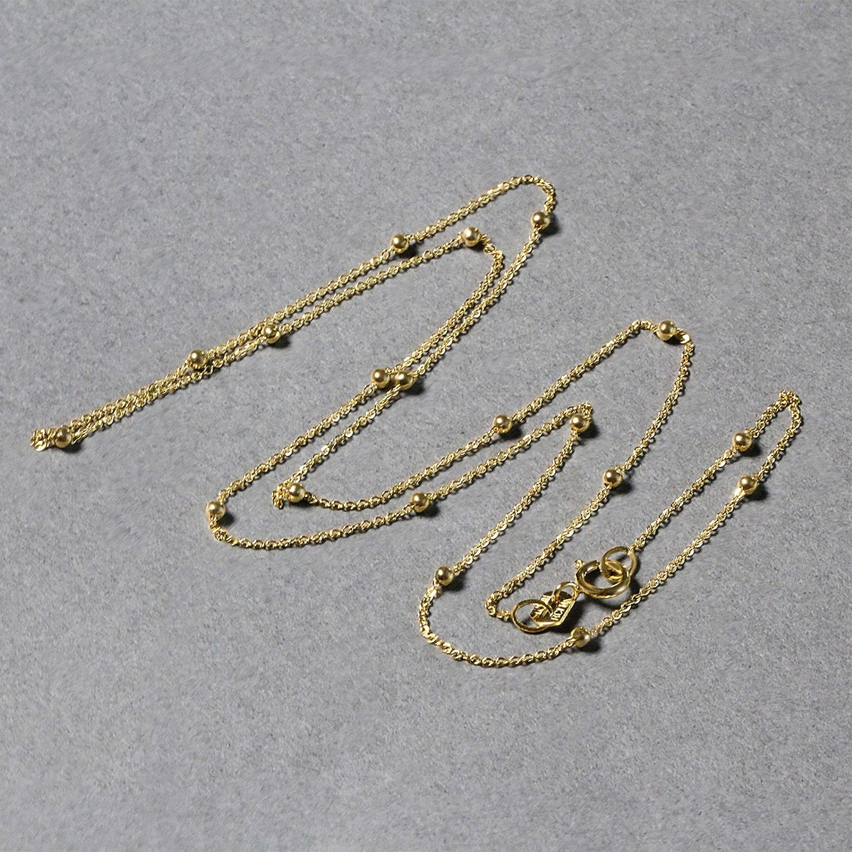 Bead Links Saturn Chain in 14k Yellow Gold (3.5mm) - LinkagejewelrydesignLinkagejewelrydesign