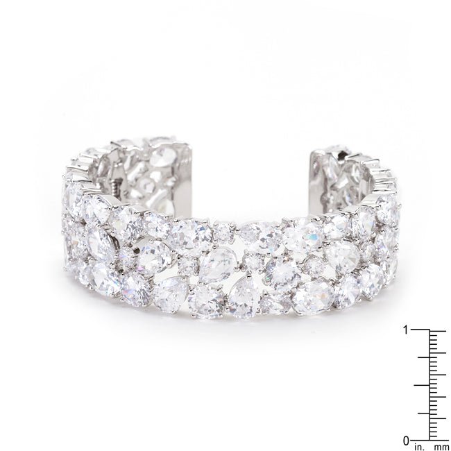 Bejeweled Cubic Zirconia Cuff - LinkagejewelrydesignLinkagejewelrydesign