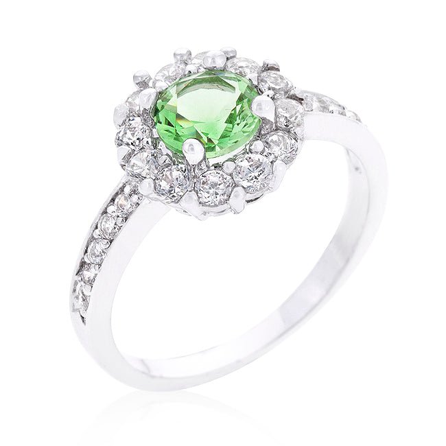 Bella Birthstone Engagement Ring in Green - LinkagejewelrydesignLinkagejewelrydesign