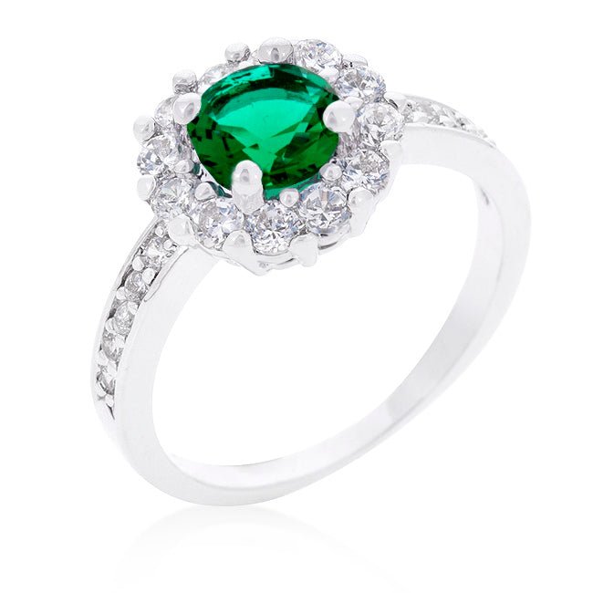 Bella Birthstone Engagement Ring in Green - LinkagejewelrydesignLinkagejewelrydesign