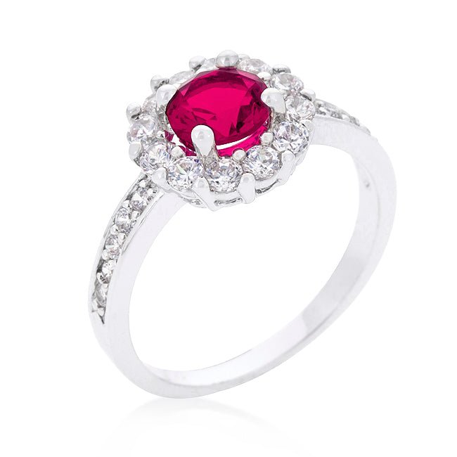 Bella Birthstone Engagement Ring in Pink - LinkagejewelrydesignLinkagejewelrydesign