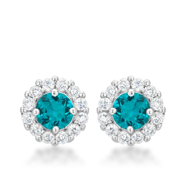 Bella Bridal Earrings in Aqua - LinkagejewelrydesignLinkagejewelrydesign