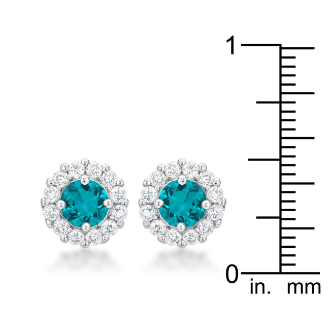 Bella Bridal Earrings in Aqua - LinkagejewelrydesignLinkagejewelrydesign