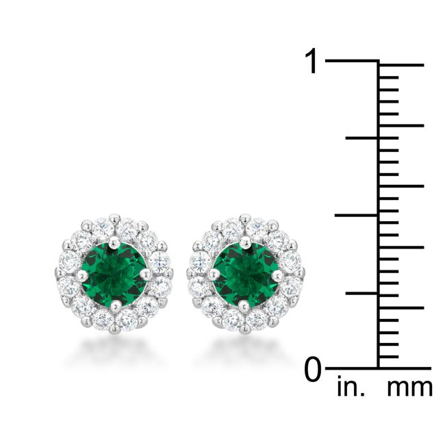 Bella Bridal Earrings in Green - LinkagejewelrydesignLinkagejewelrydesign