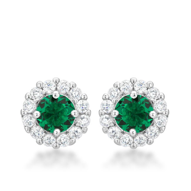 Bella Bridal Earrings in Green - LinkagejewelrydesignLinkagejewelrydesign