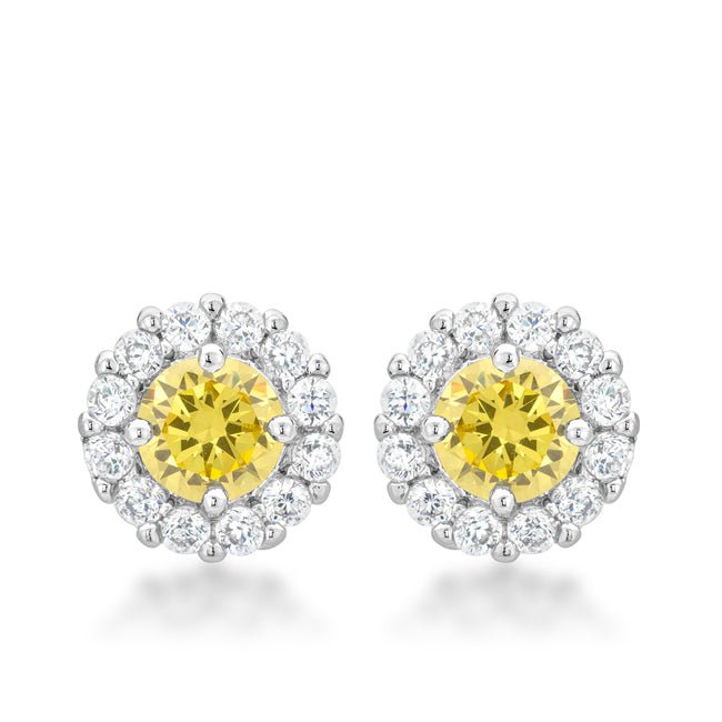 Bella Bridal Earrings in Yellow - LinkagejewelrydesignLinkagejewelrydesign