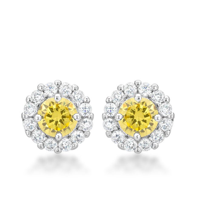 Bella Bridal Earrings in Yellow - LinkagejewelrydesignLinkagejewelrydesign