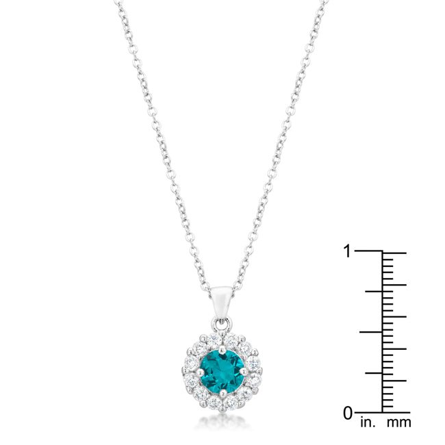 Bella Bridal Pendant in Aqua - LinkagejewelrydesignLinkagejewelrydesign