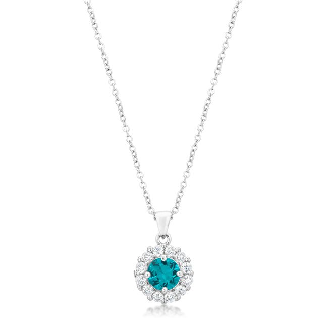 Bella Bridal Pendant in Aqua - LinkagejewelrydesignLinkagejewelrydesign