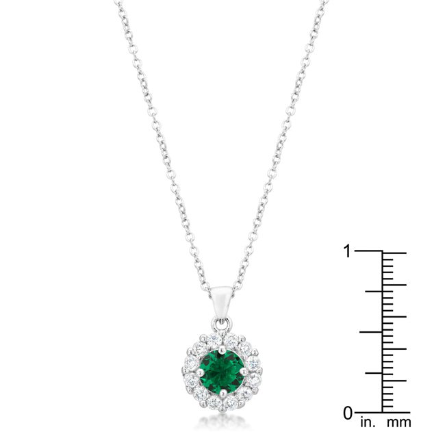 Bella Bridal Pendant in Green - LinkagejewelrydesignLinkagejewelrydesign