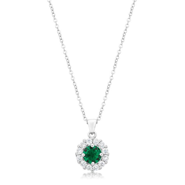 Bella Bridal Pendant in Green - LinkagejewelrydesignLinkagejewelrydesign