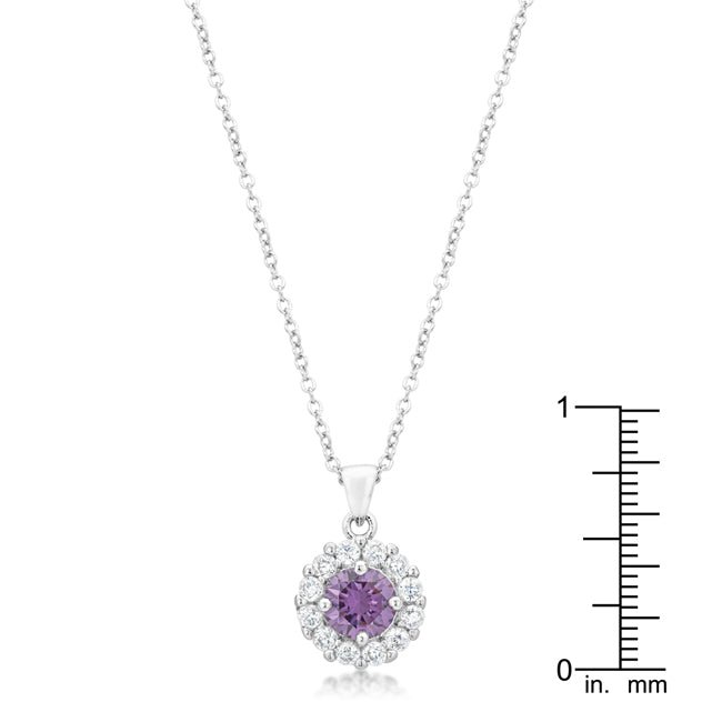 Bella Bridal Pendant in Purple - LinkagejewelrydesignLinkagejewelrydesign